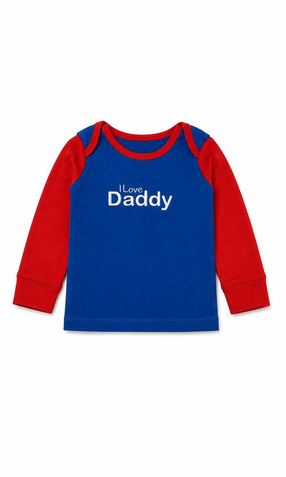 Baby Blue Red I Love Daddy Night Suit