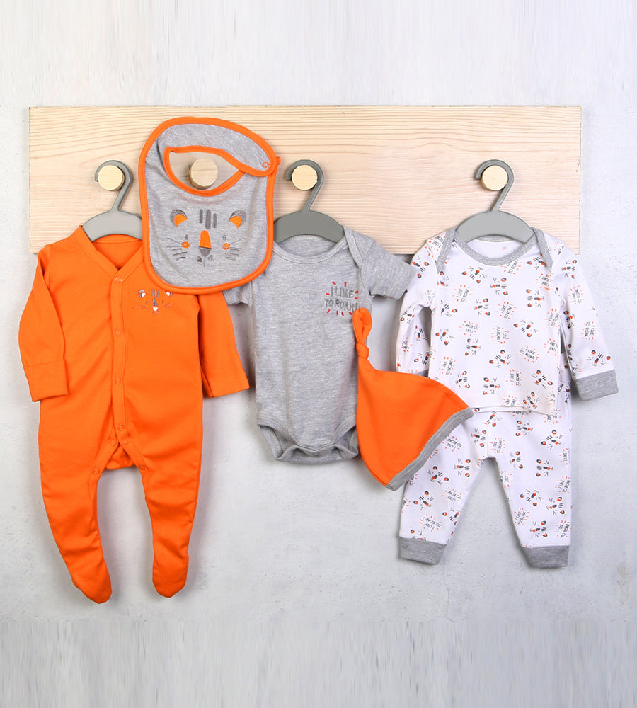 Orange Grey Roar 5 Pcs -0236841