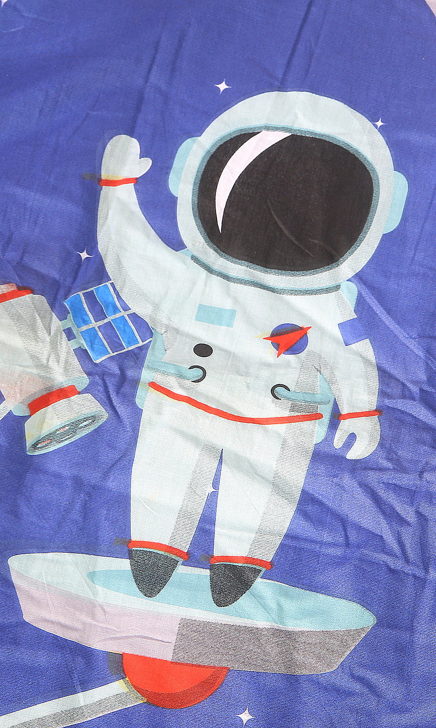 Kids Quilt Blue Space Astronaut Print