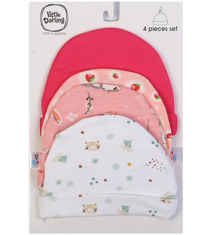 Girls Caps Pack Of 4 - 0289760