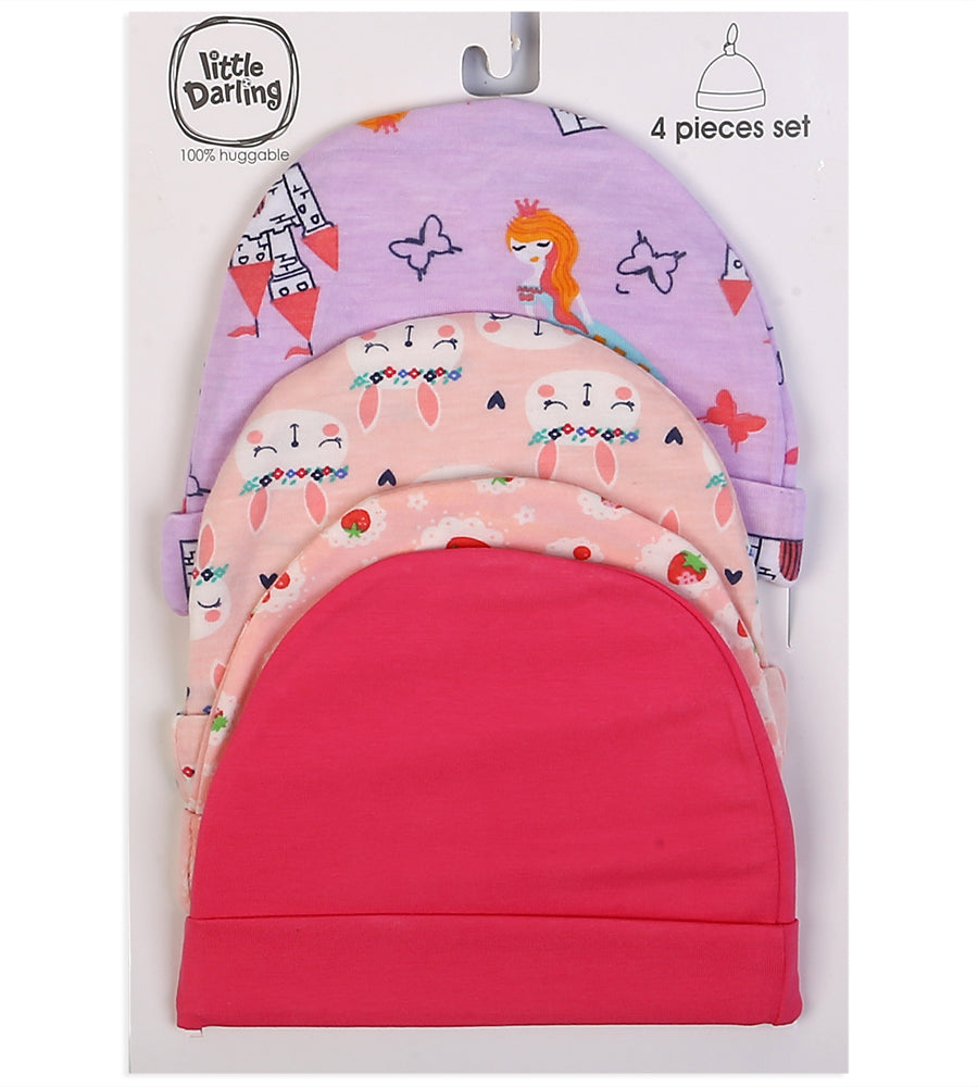 Girls Caps Pack Of 4 - 0289760