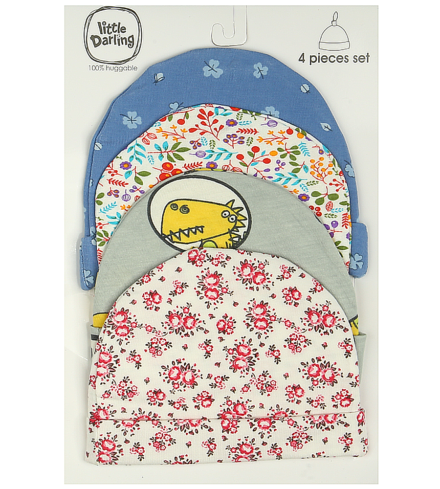 Girls Caps Pack Of 4 - 0289760