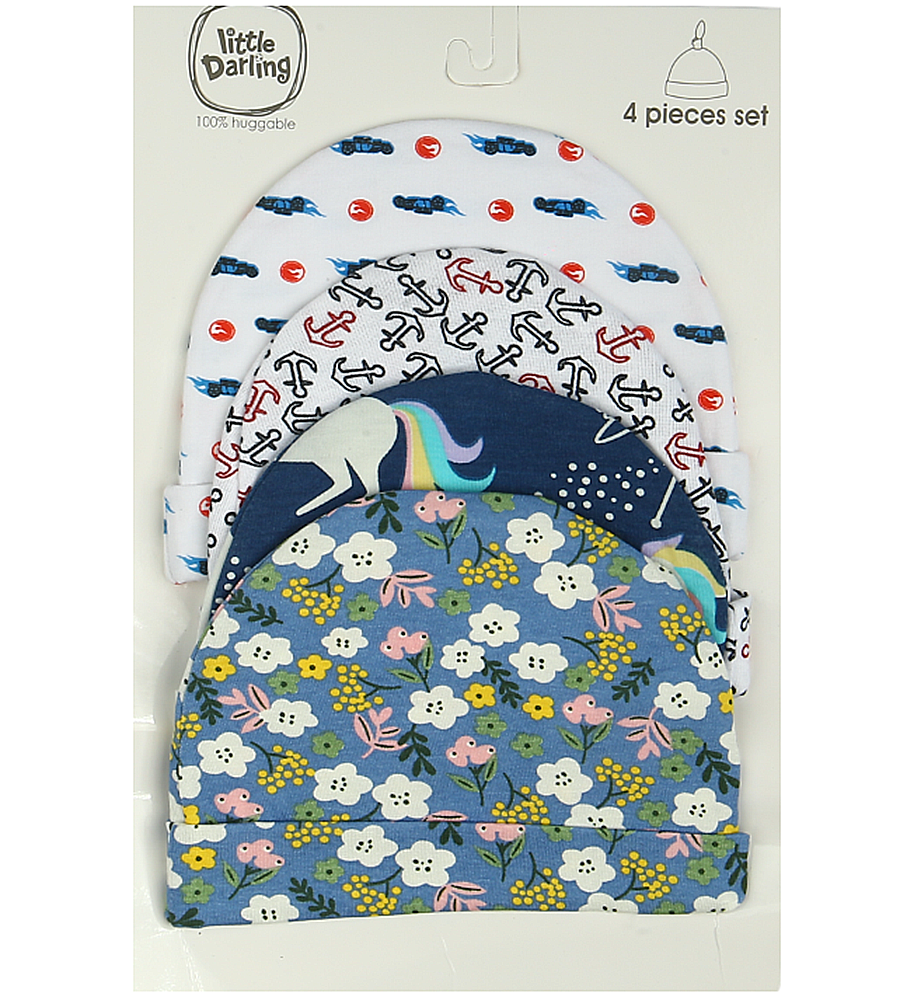 Girls Caps Pack Of 4 - 0289760