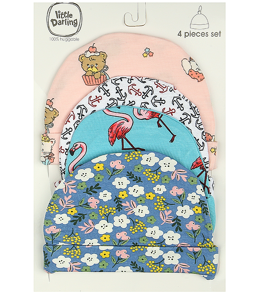 Girls Caps Pack Of 4 - 0289760