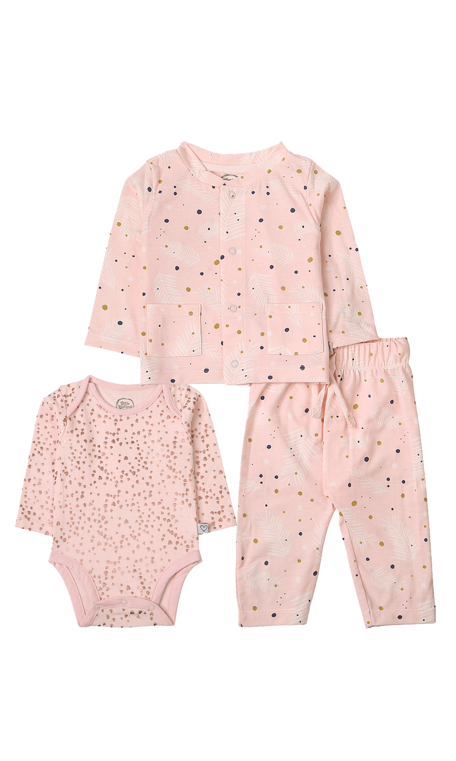 Girls 3 Pcs Night Suit - 0304340