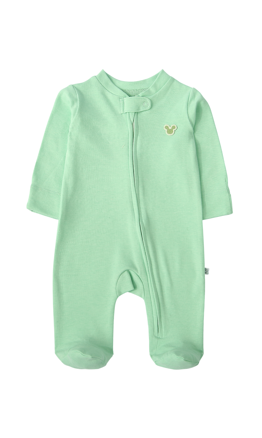 Baby Sleep Suit Pack of 2 Green Solid & White Koala Print