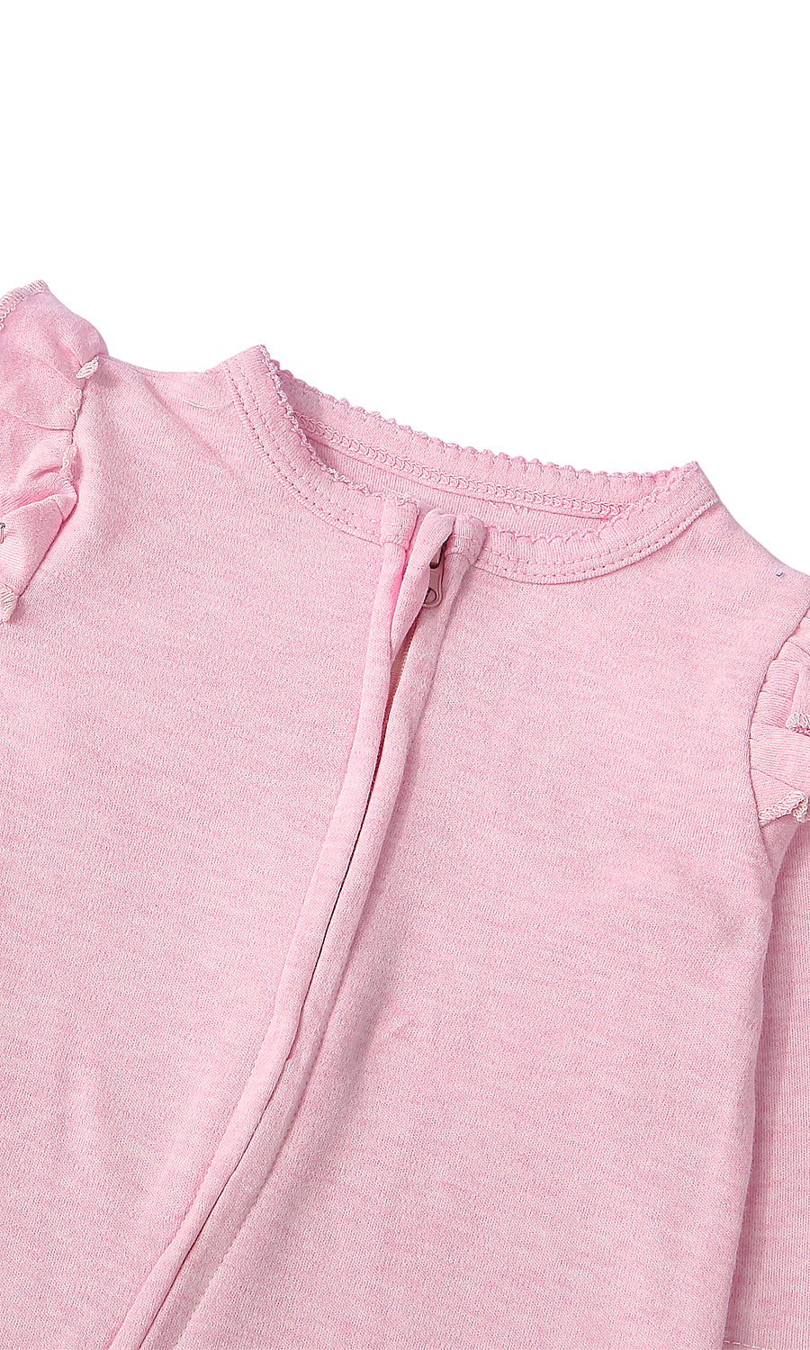 Baby Girl Sleep Suit Pack of 2 Pink Floral Print & Pink Solid Ruffle