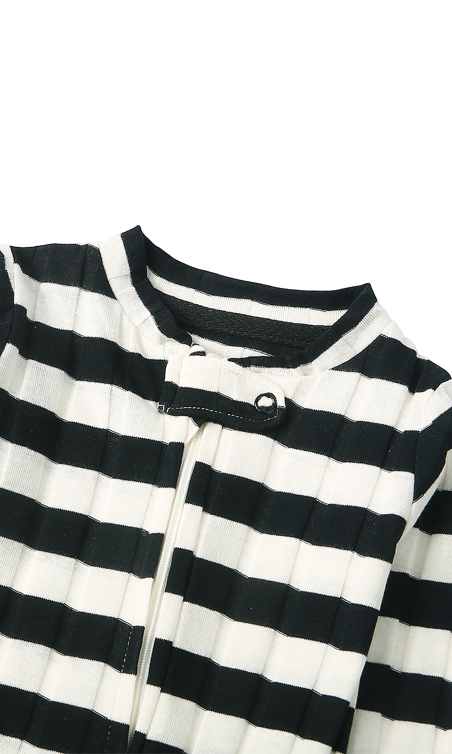 Baby Sleep Suit Pack of 2 Mustard Bear Print & Black White Striped