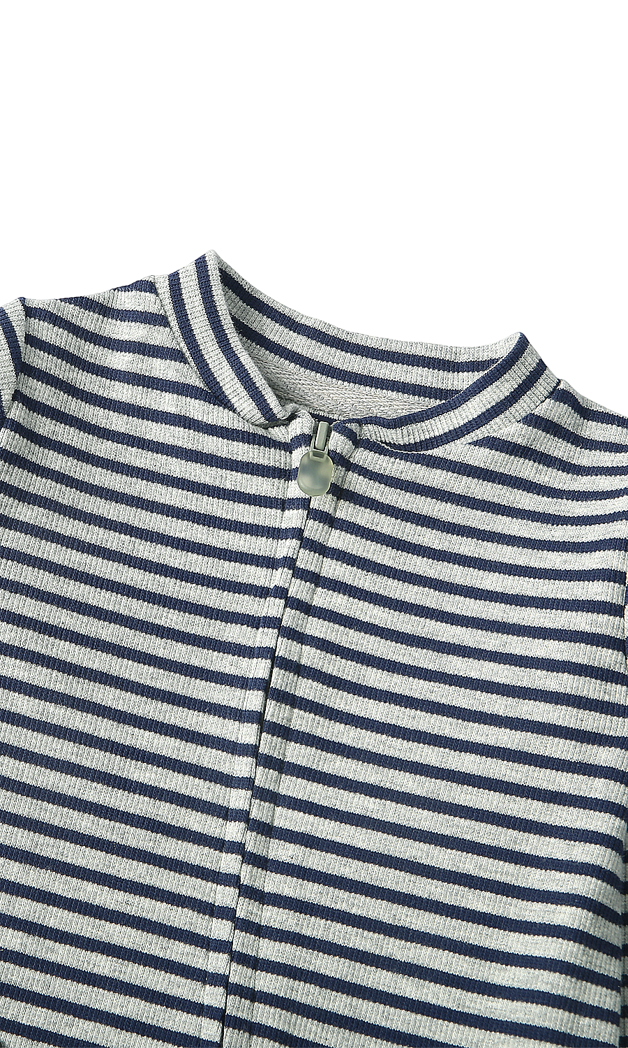 Baby Footed Romper Pack of 2 Grey Striped