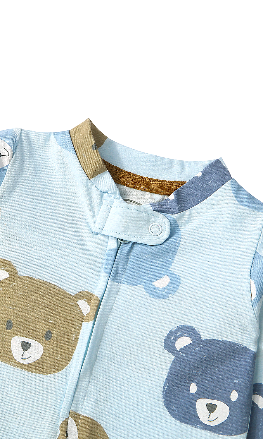 Baby Footed Romper Pack of 2 Blue Bear Print