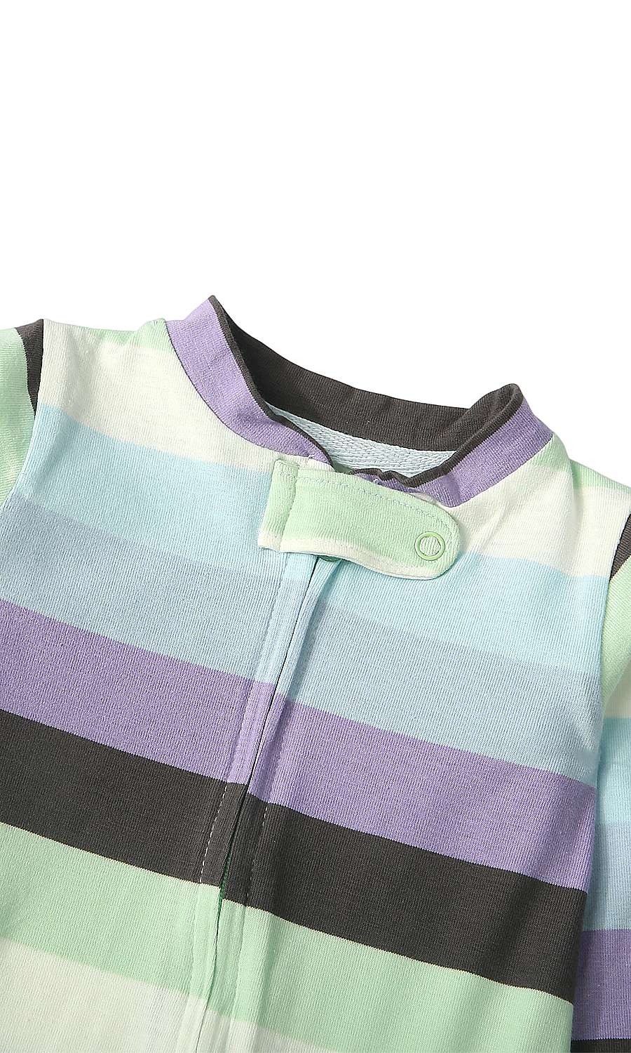 Baby Footed Romper Pack of 2 Green Striped