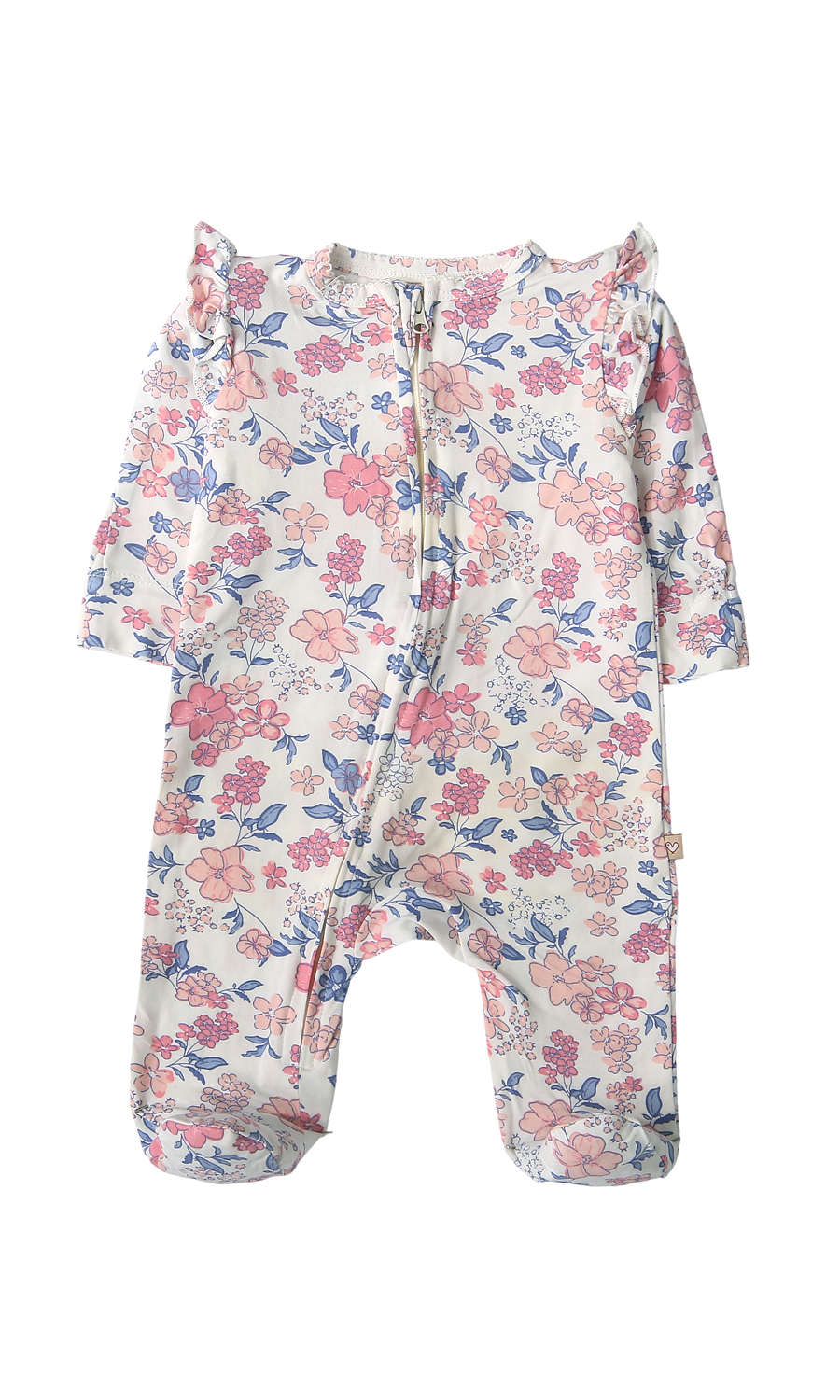 Baby Girls Footed Romper Pack of 2 Purple Floral Print