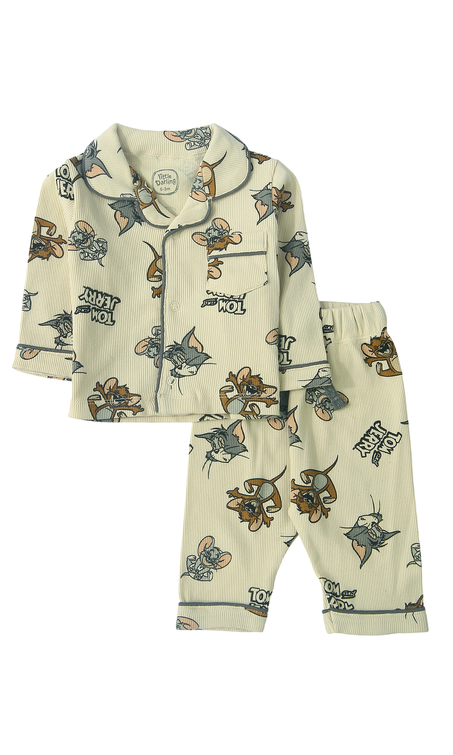 Baby Night Suit Cream Tom & Jerry Print