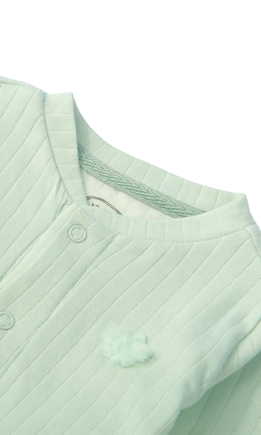 Baby Night Suit Mint Green Solid Ribbed