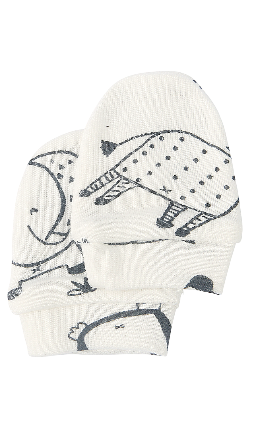 Baby Gift Set White Cartoon Animals Print 6 Piece Newborn Set