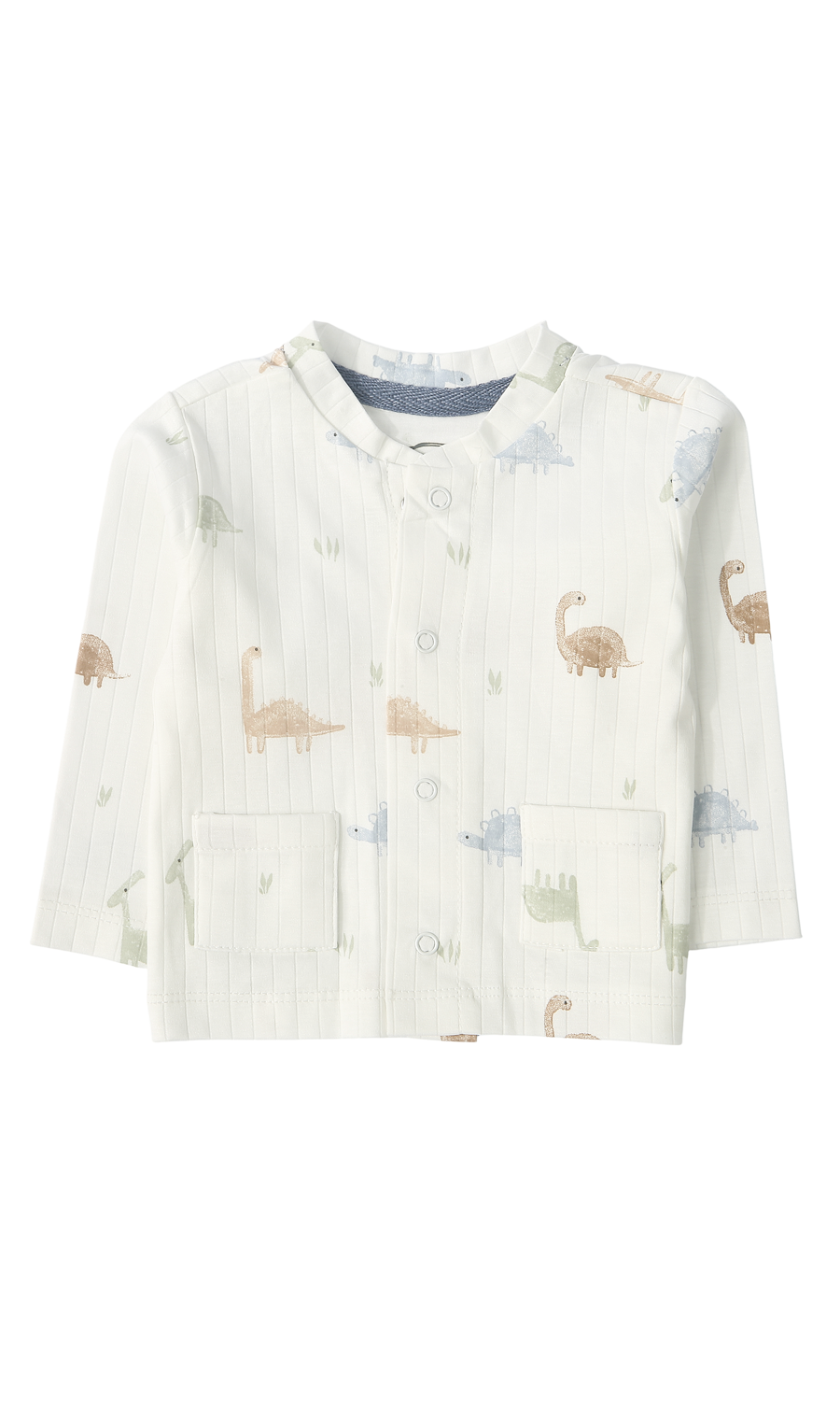 Baby Dinosaur Print Ribbed 6-Piece Gift Set Cream Green