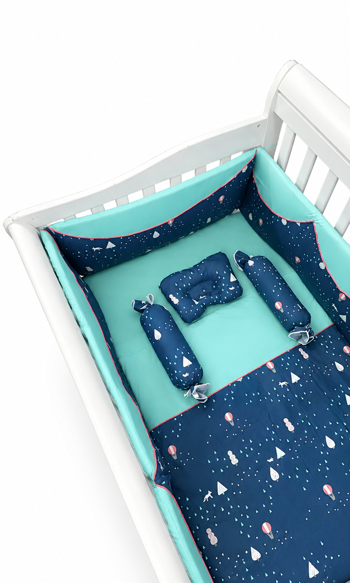 Baby Crib Bedding Set Navy Blue Galaxy Print