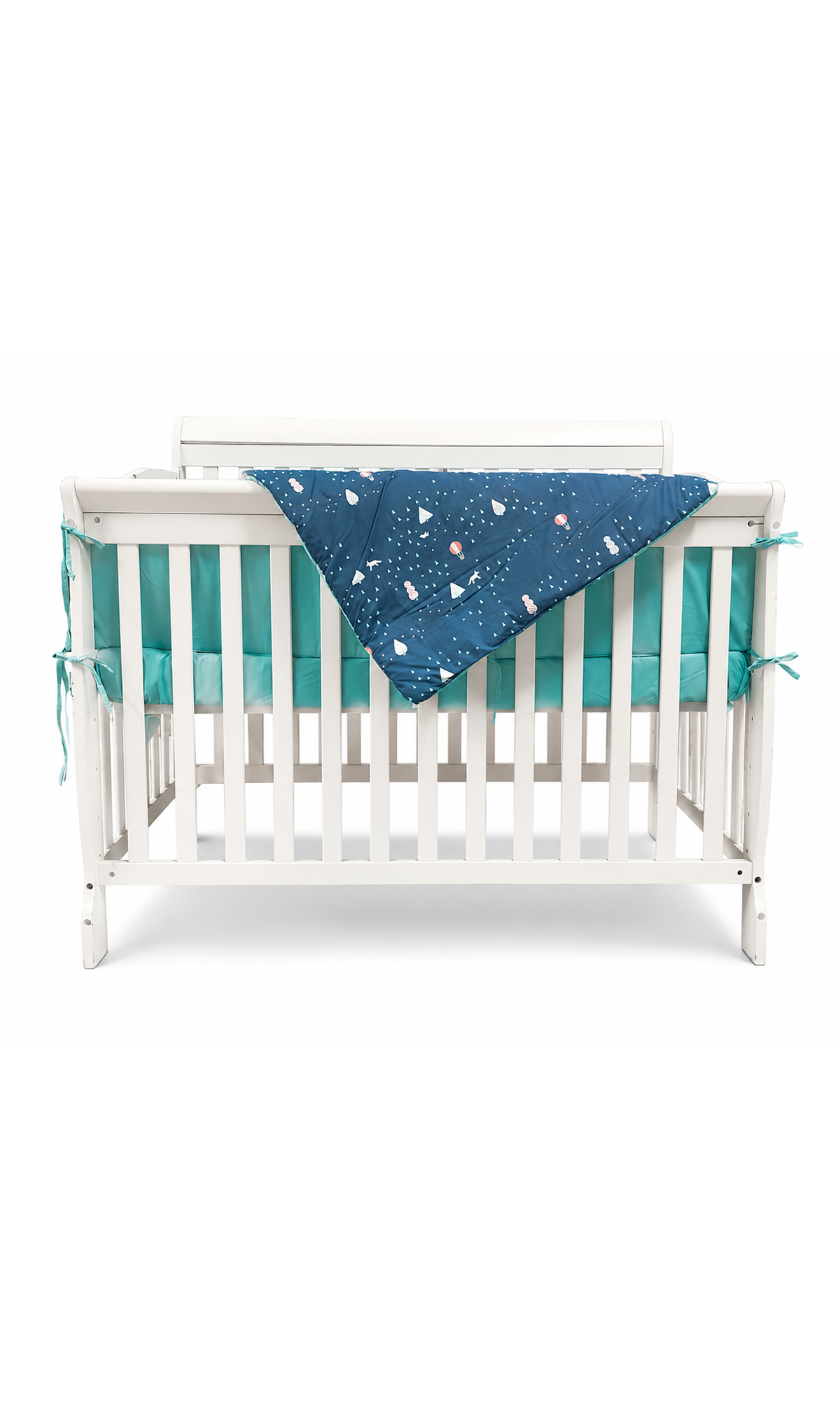 Baby Crib Bedding Set Navy Blue Galaxy Print
