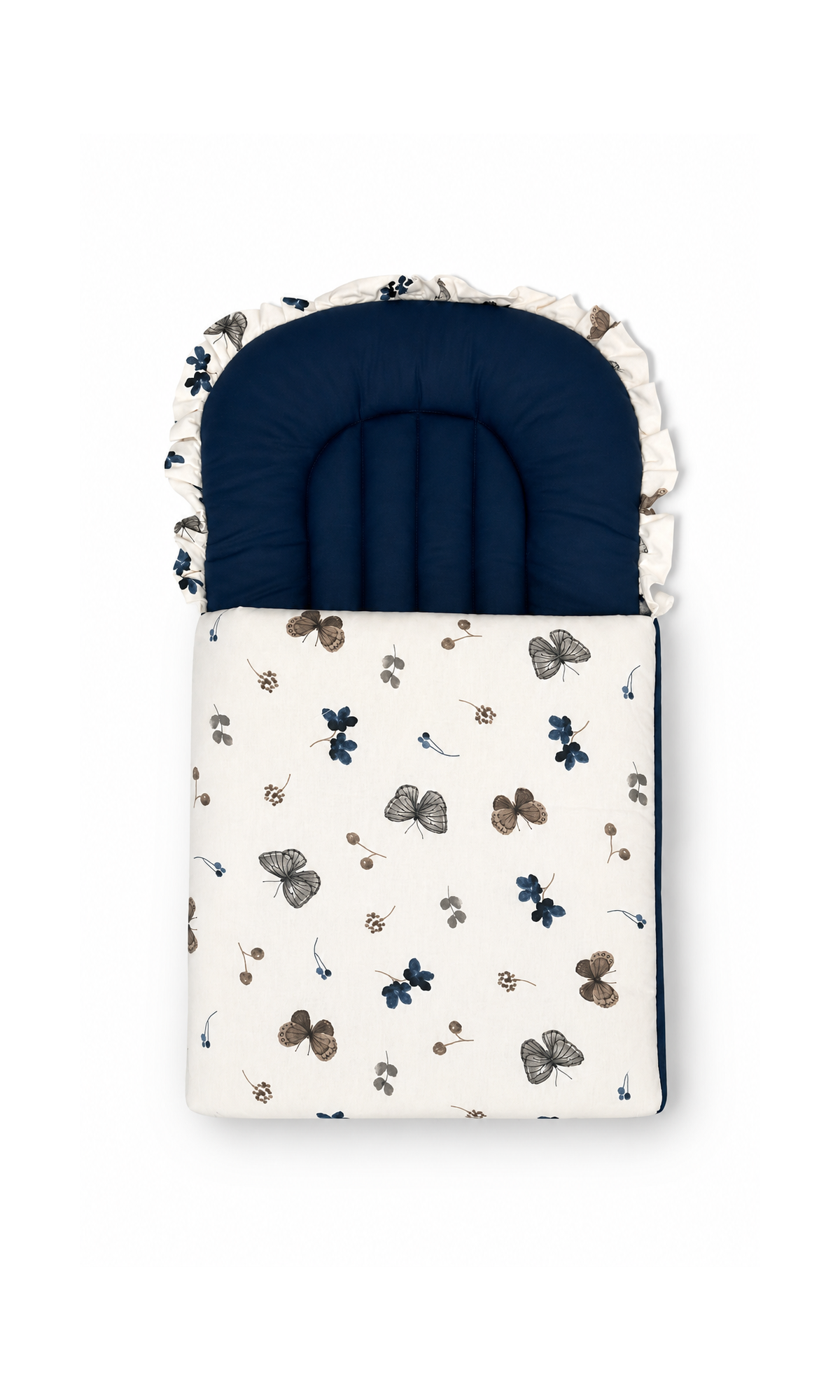Baby Carry Nest Navy Blue Butterfly Print