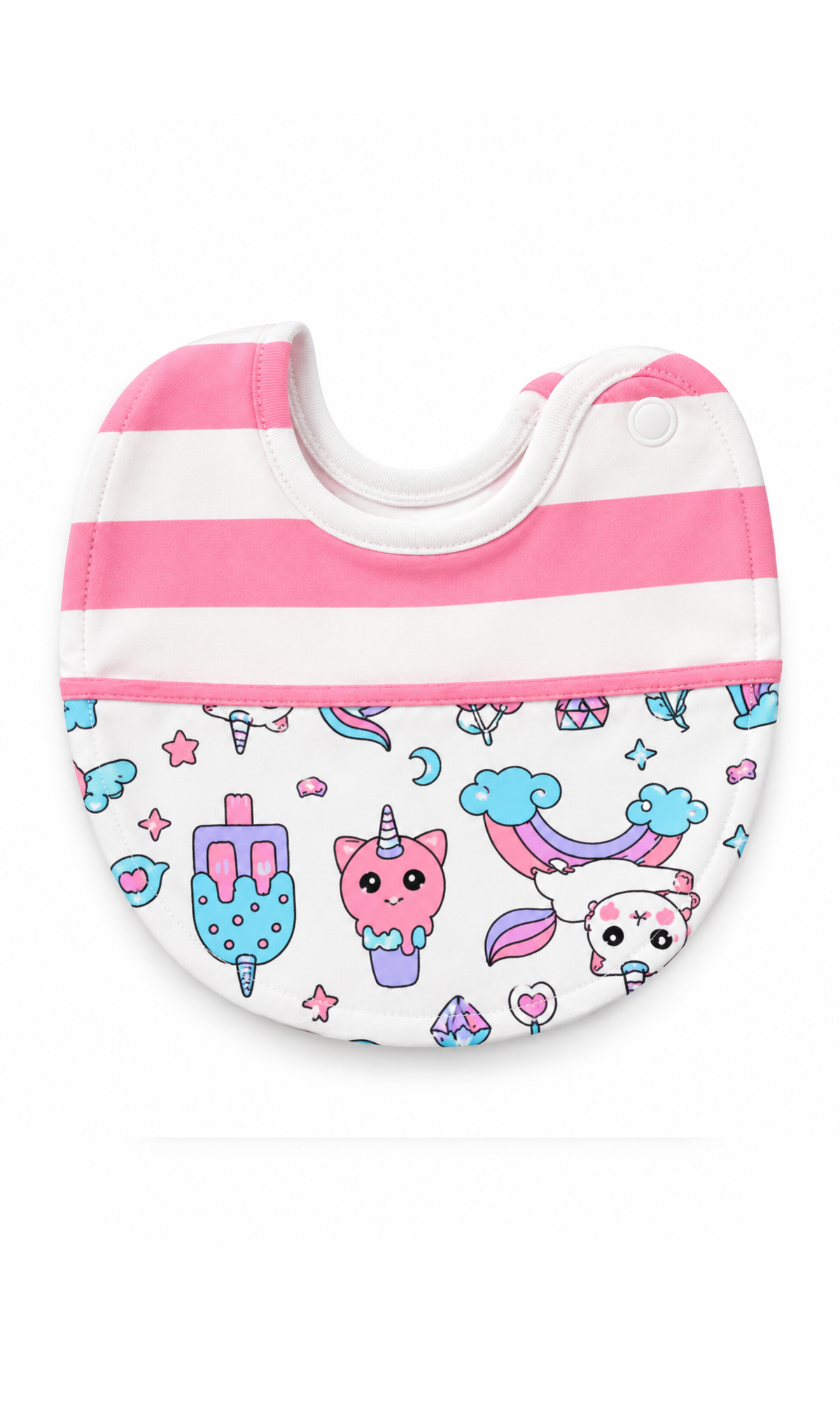Newborn Baby Gift Set Pink & White Striped Cartoon Print