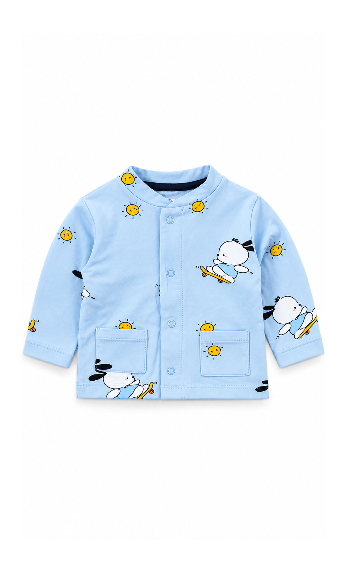 Baby Night Suit Light Blue Bunny Print