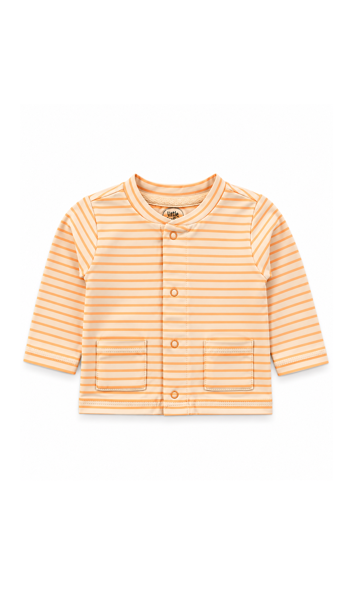 Baby Night Suit Orange & Cream Striped