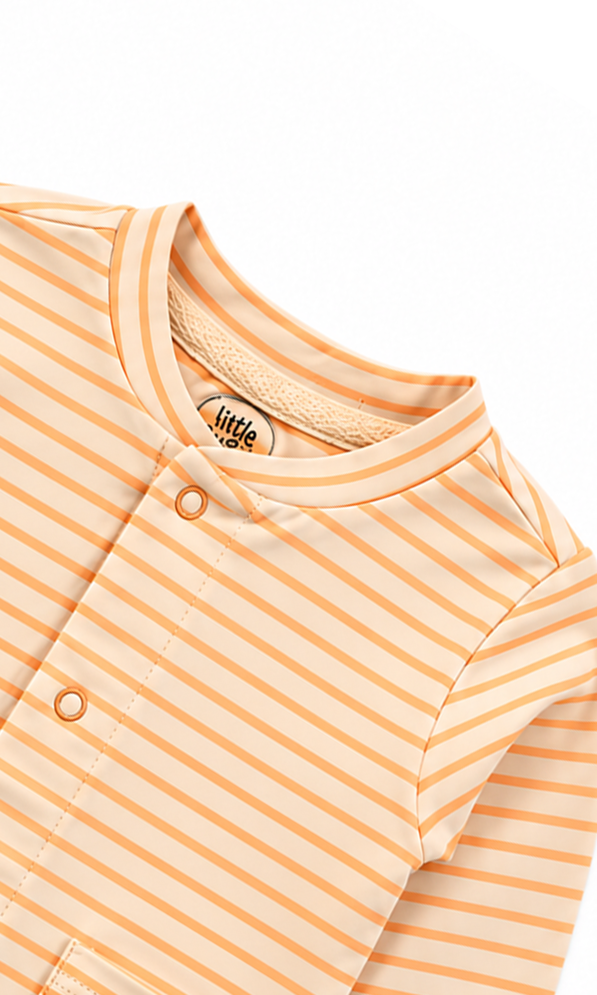Baby Night Suit Orange & Cream Striped