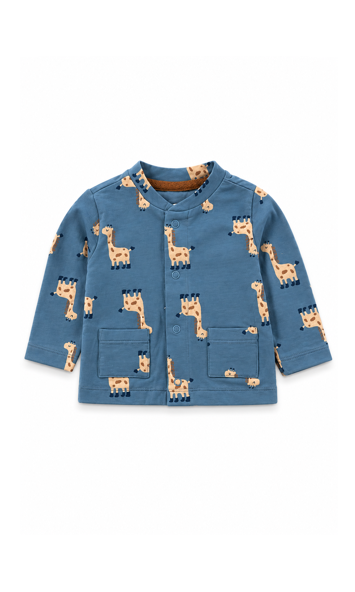 Baby Night Suit Blue Giraffe Print