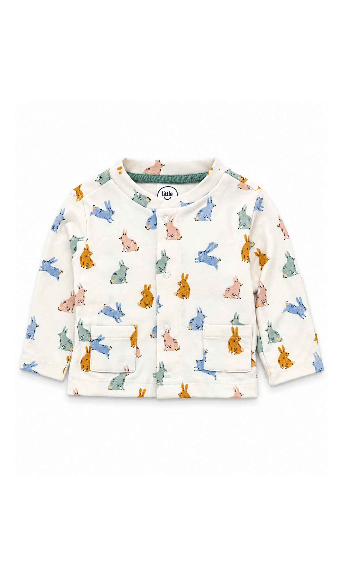 Baby Night Suit Cream Bunny Print