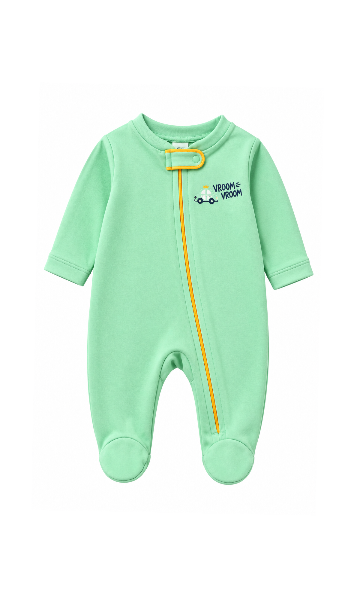 Newborn Baby Gift Set Mint Green Car Motif & Striped Cap