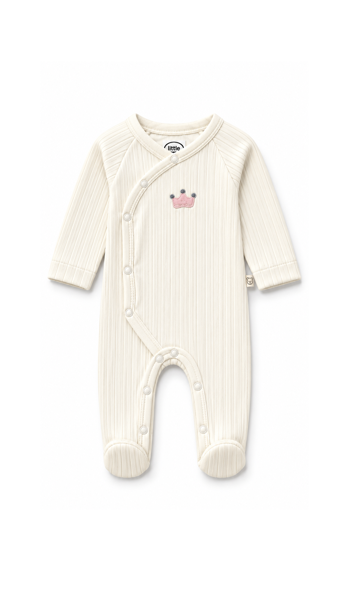 Newborn Baby Gift Set Cream Ribbed Crown Design