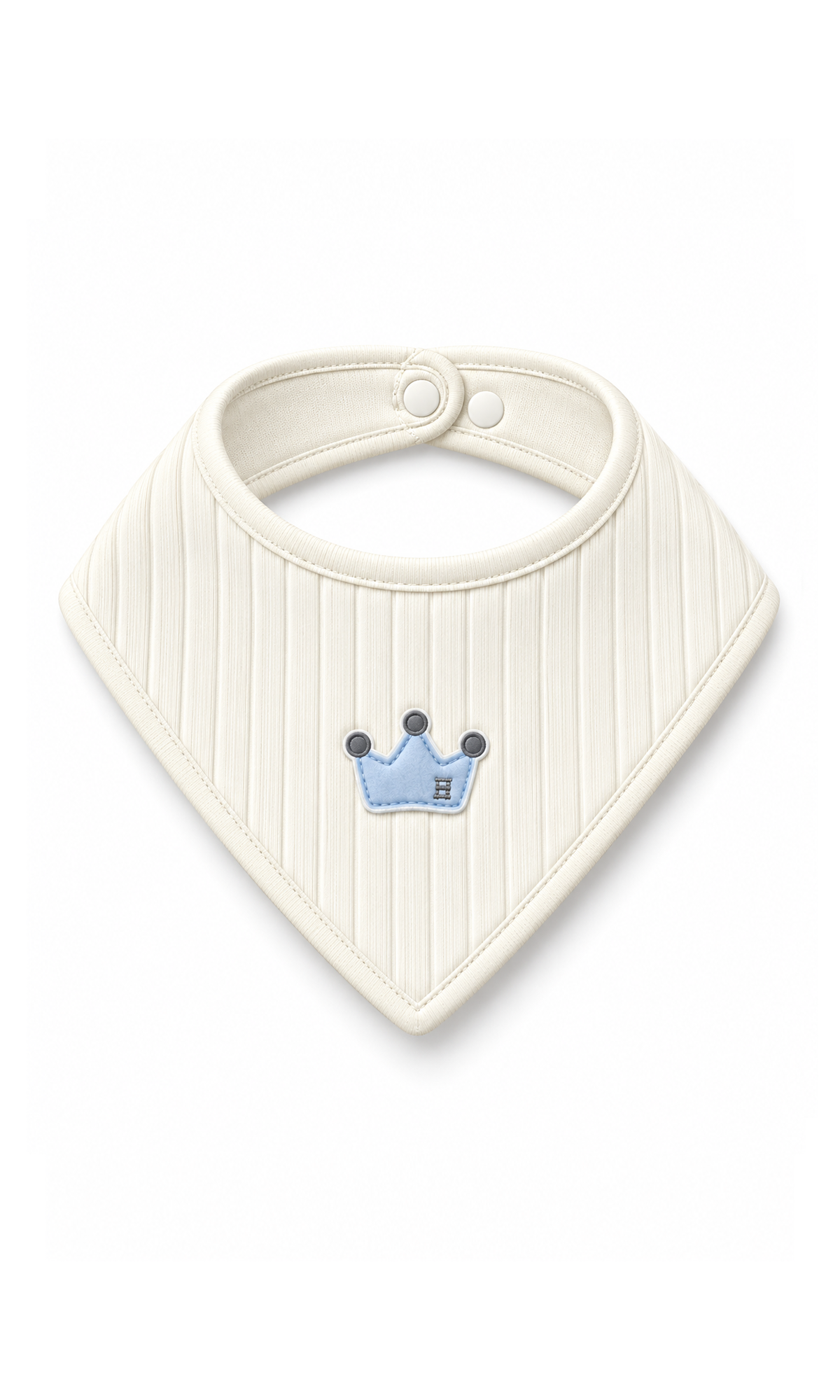 Newborn Baby Gift Set Cream Ribbed Blue Crown Design