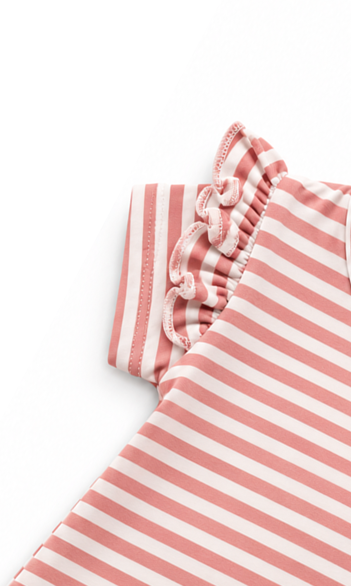 Baby Girls Ruffle Bodysuits 2-Pack Pink Striped and Solid