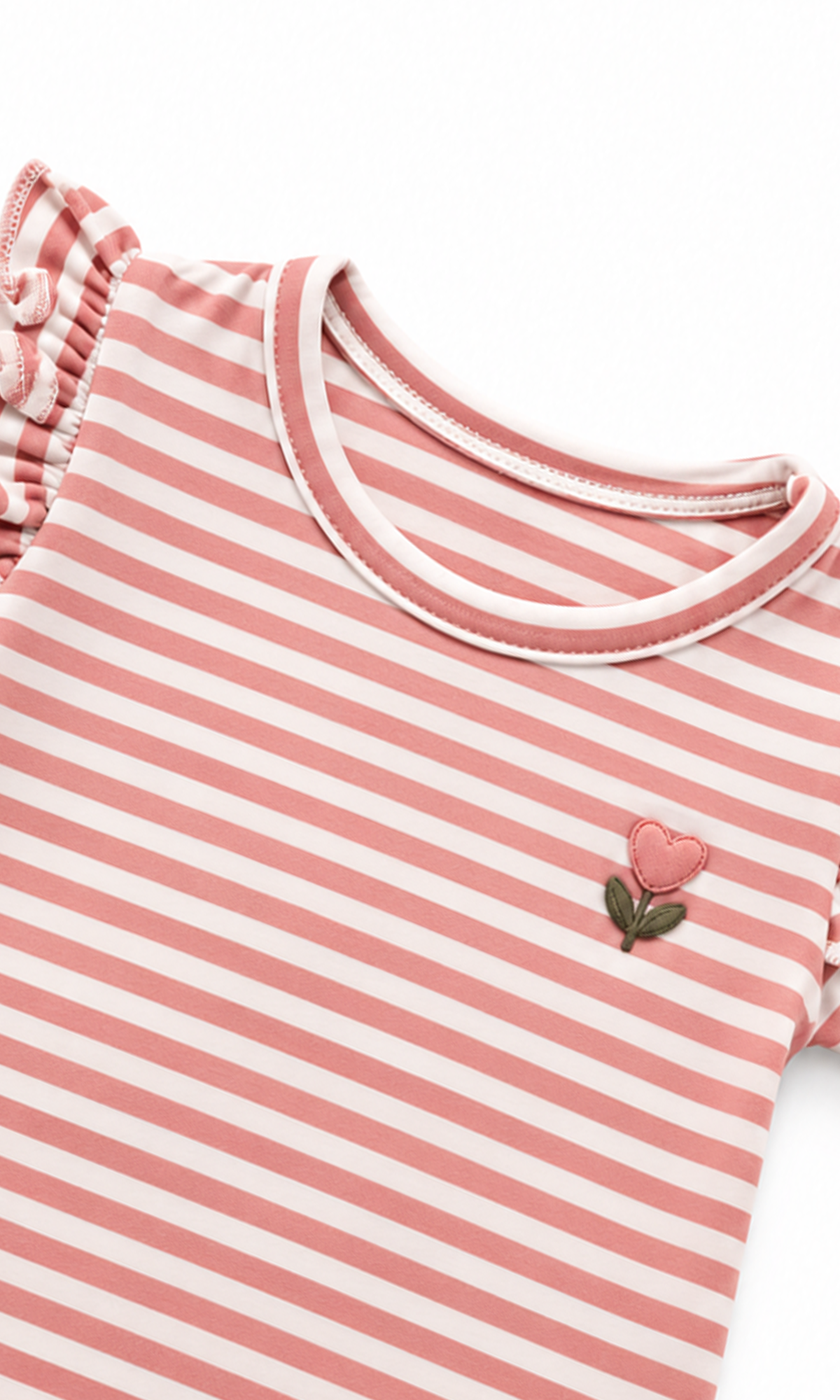 Baby Girls Ruffle Bodysuits 2-Pack Pink Striped and Solid
