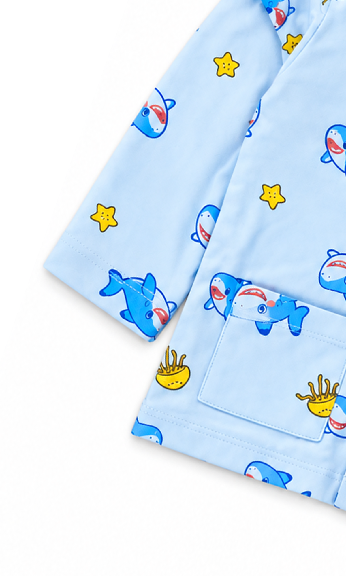 Baby Shark 2-Piece Night Suit Light Blue