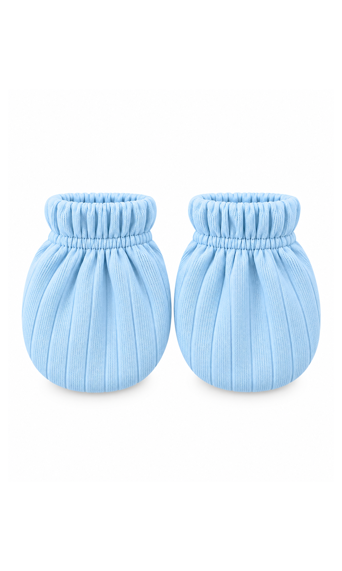 Baby Ribbed Cotton 5-Piece Suit Set Blue Teddy Bear Patch