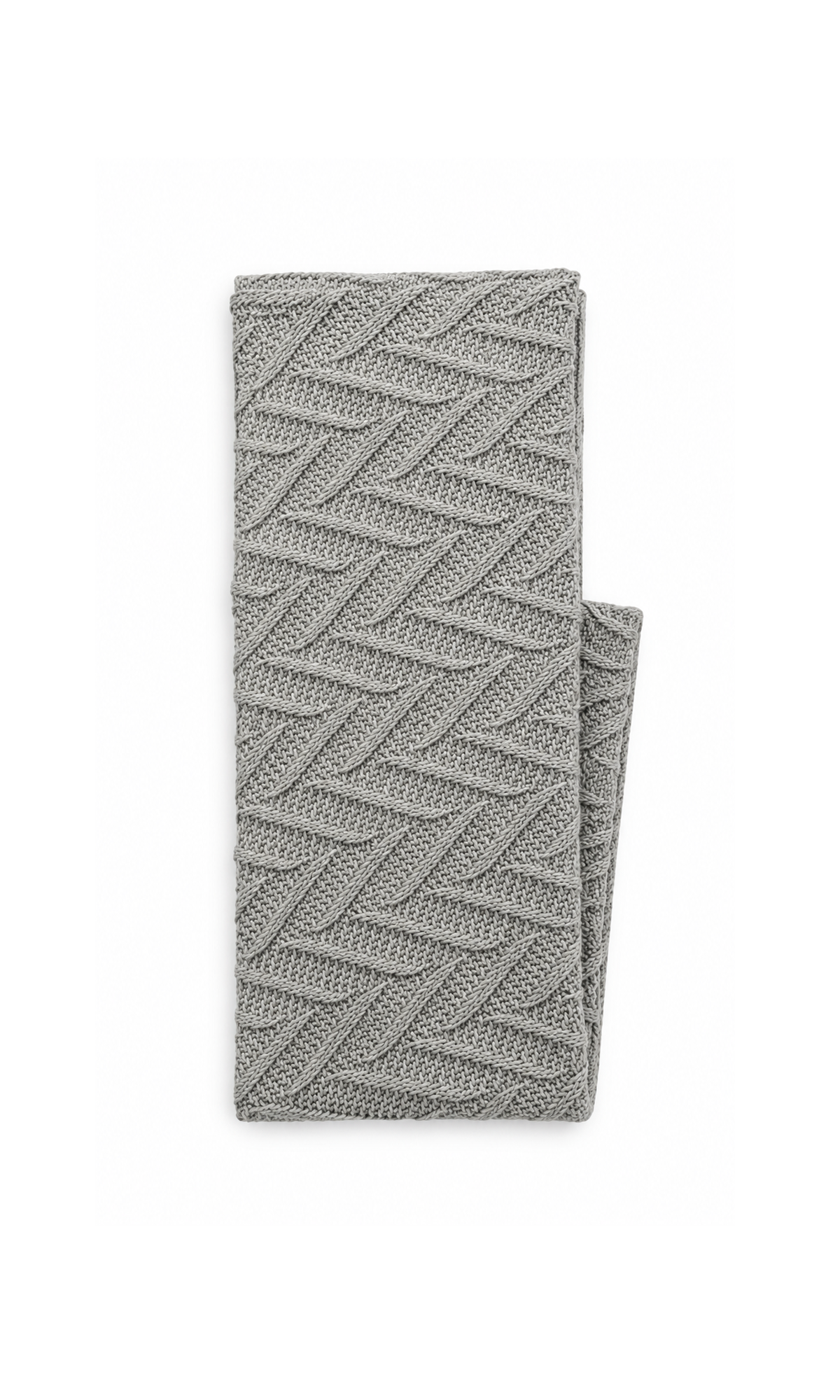 Knitted Baby Blanket & Wrap Grey