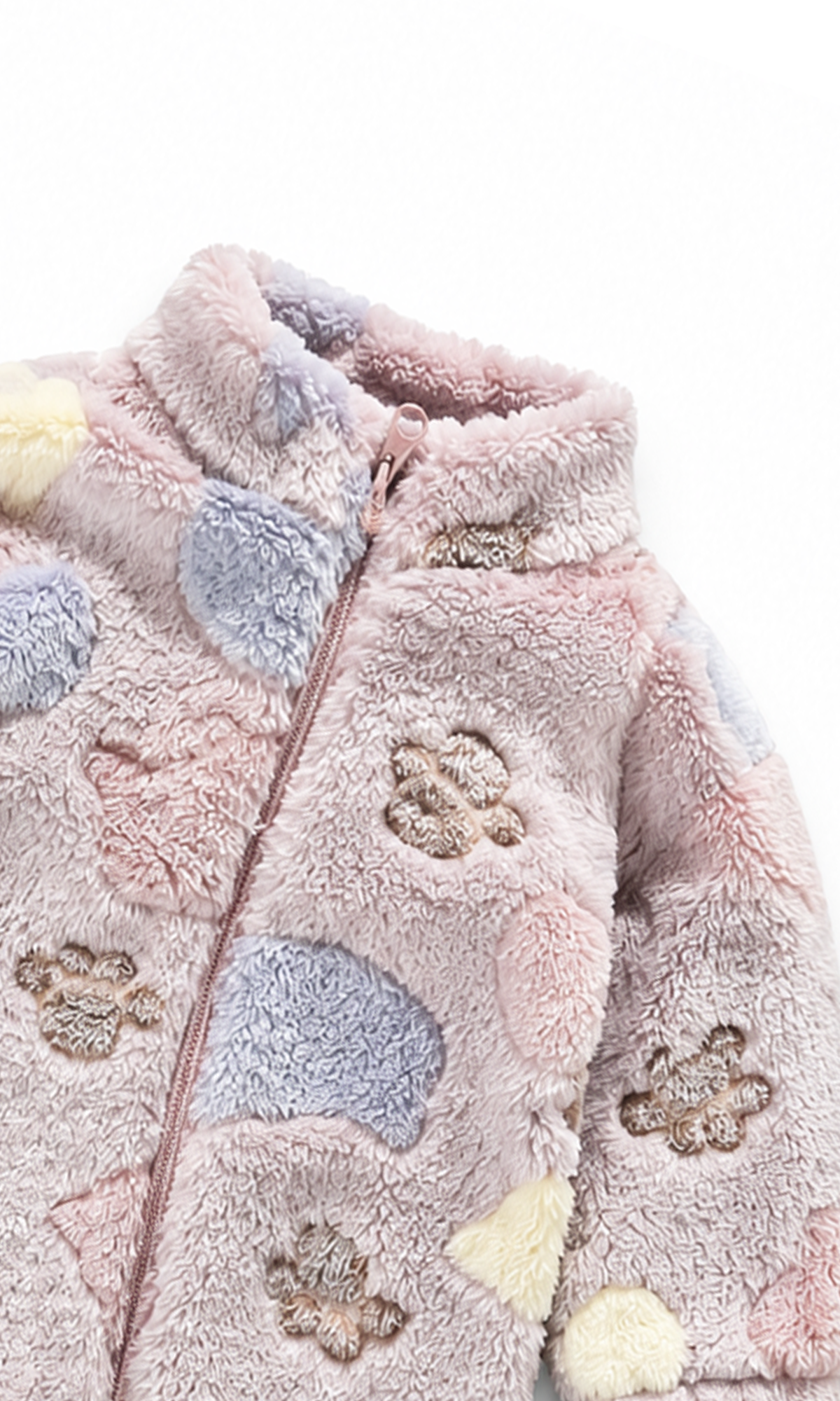 Baby Zip-Up Romper Purple Cat and Paw Print