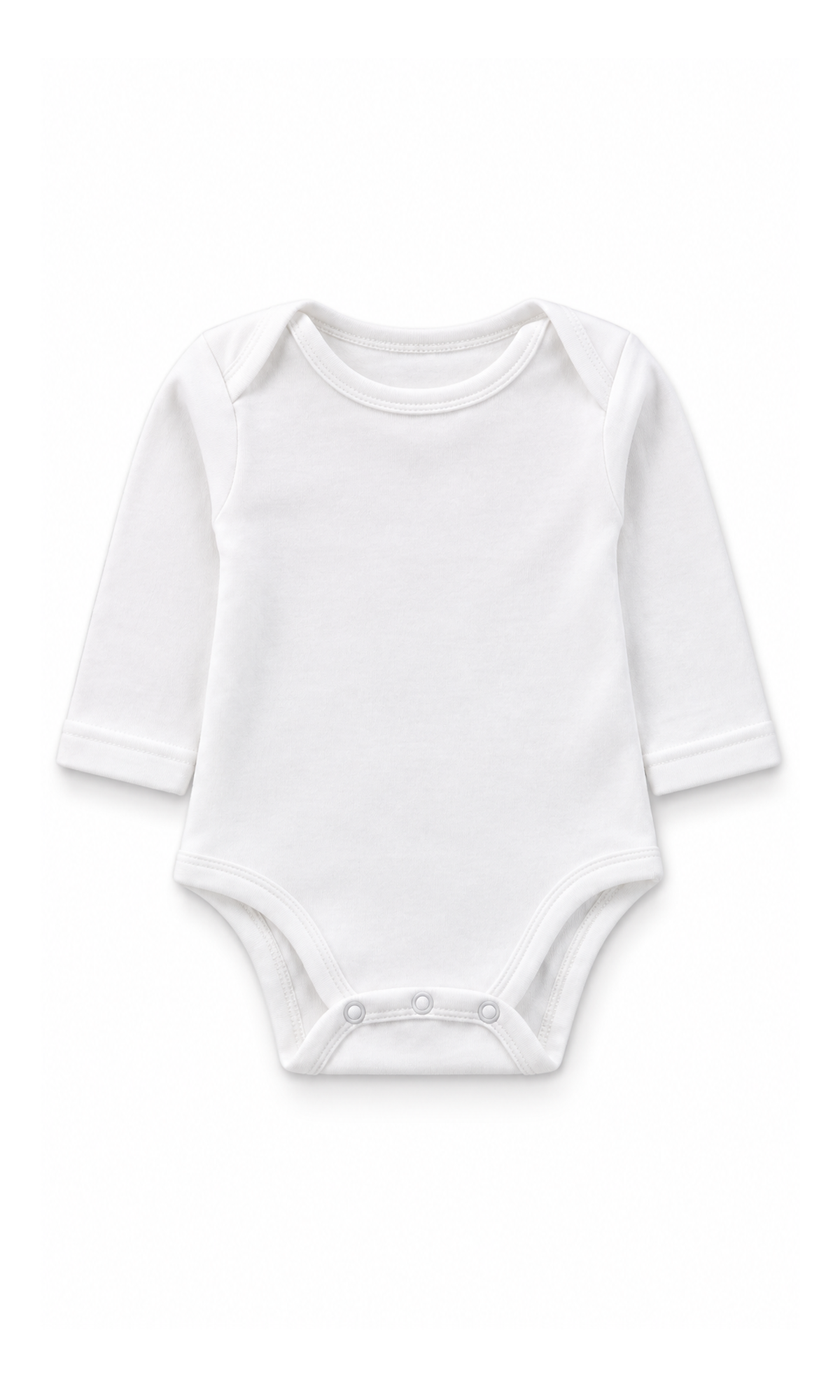 Baby Cotton Long Sleeve Bodysuit Pack of 2 White