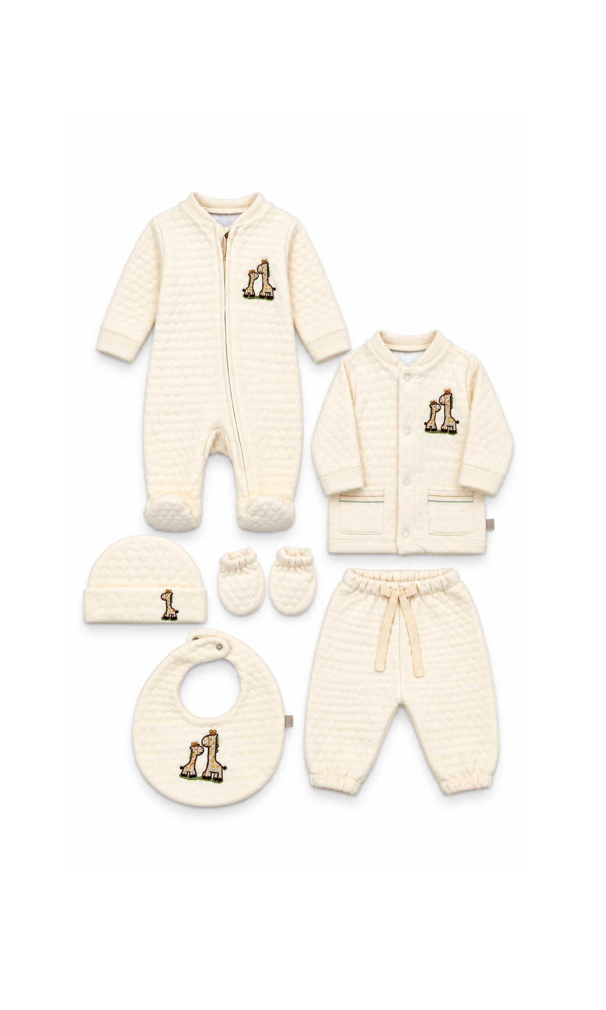 Baby 6-Piece Gift Set Cream Giraffe Design