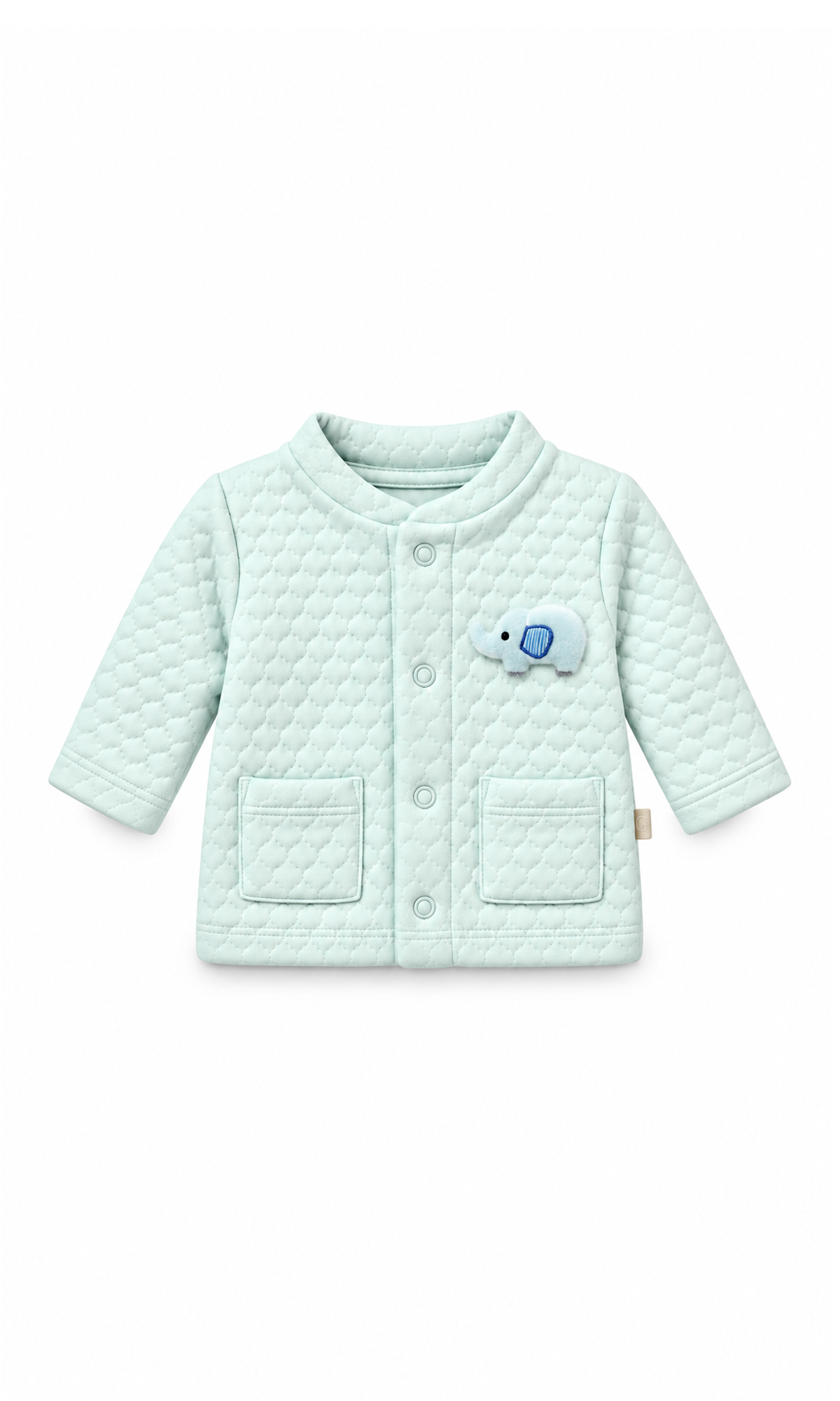 Newborn Baby 6-Piece Gift Set Mint Green Elephant Embroidered