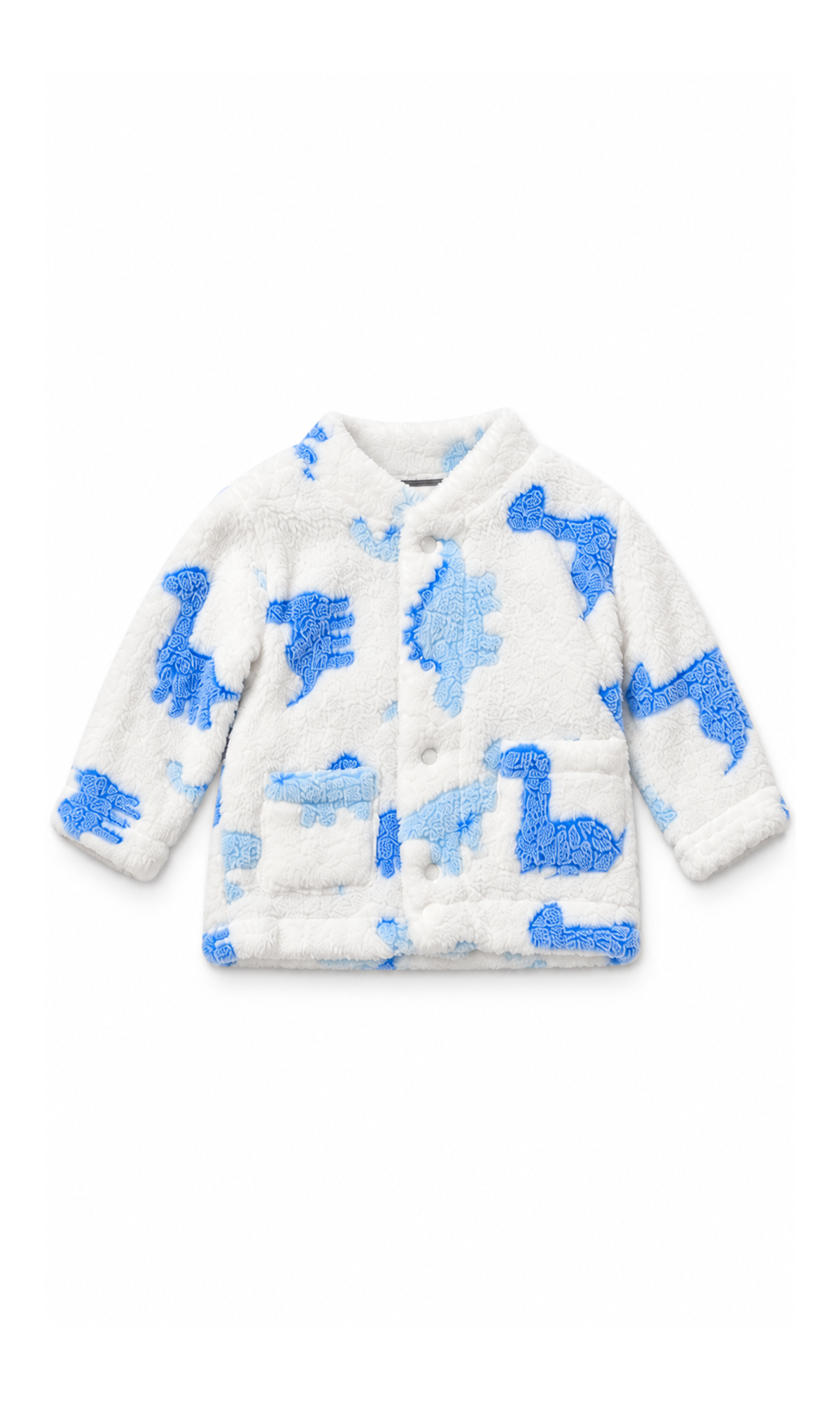 Newborn Baby 6-Piece Gift Set White Blue Dinosaur Print