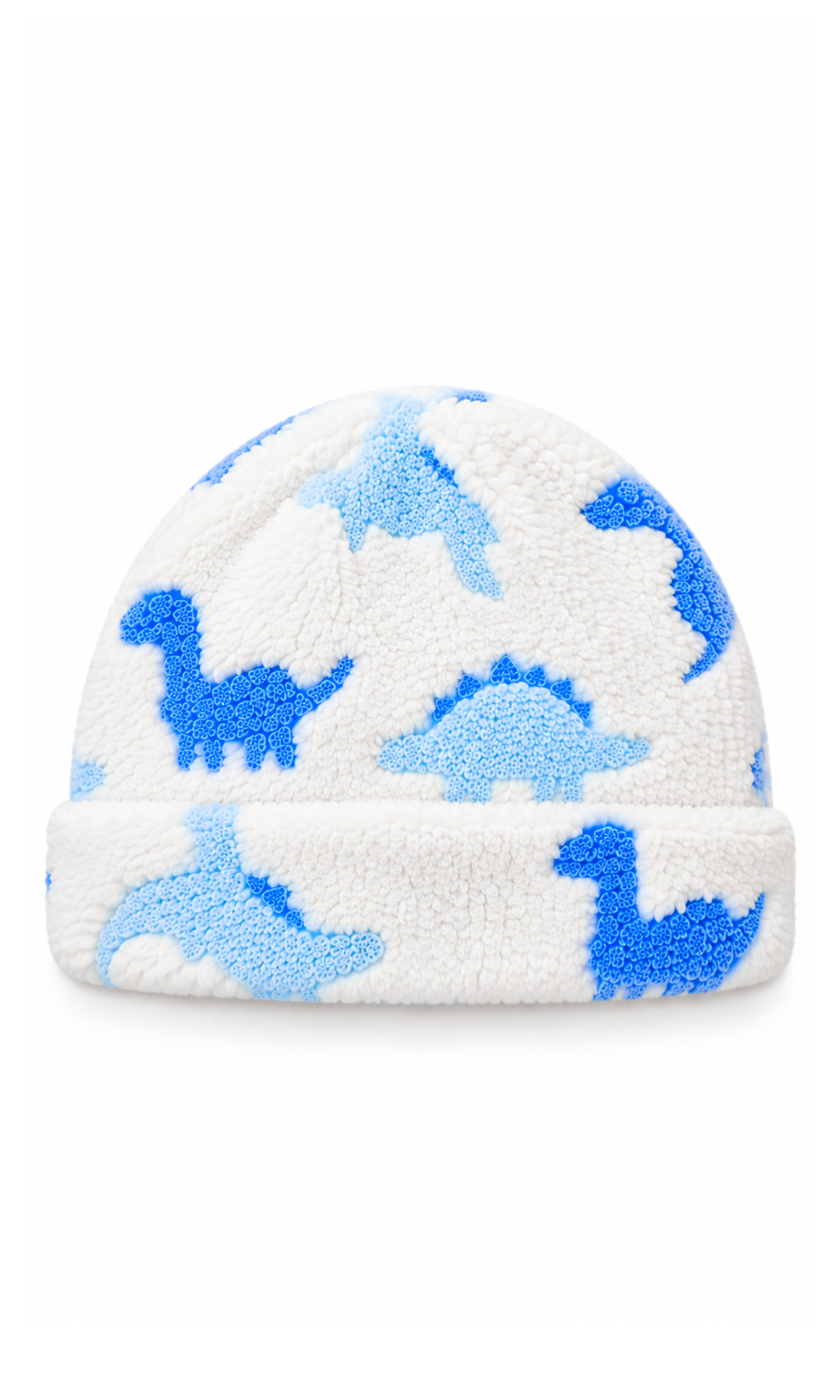 Newborn Baby 6-Piece Gift Set White Blue Dinosaur Print