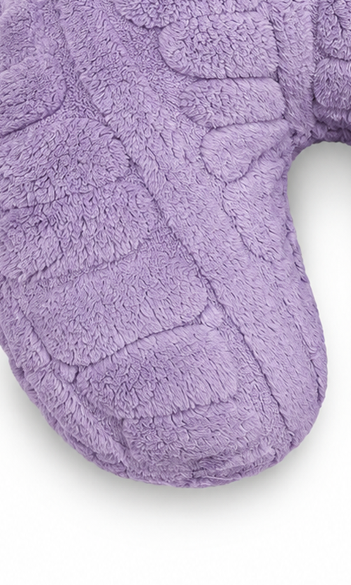 U-Shaped Nursing Pillow Purple Textured Design