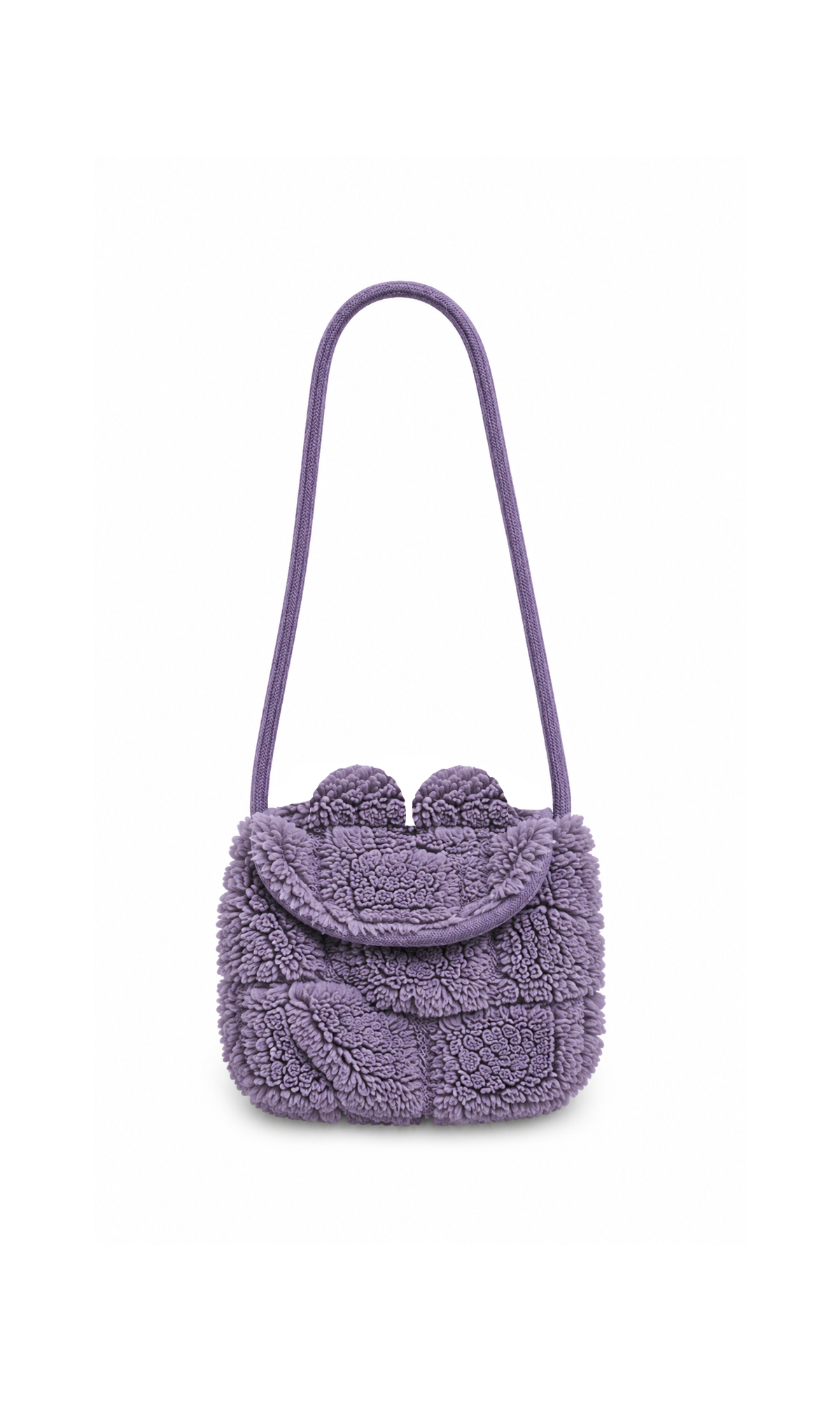 Girls 3-Piece Cozy Fleece Winter Suit with Bag Purple Textured