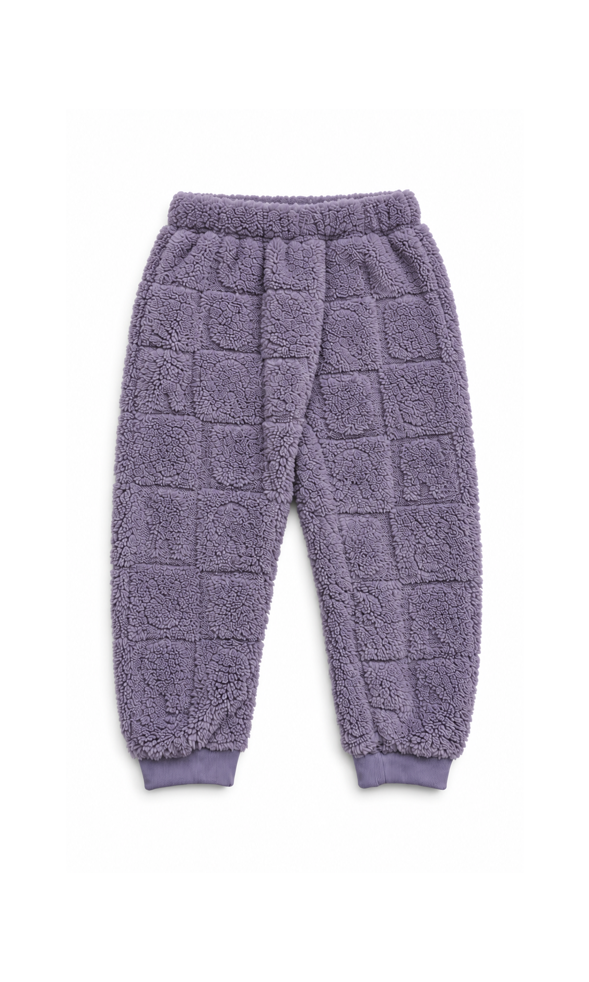 Girls 3-Piece Cozy Fleece Winter Suit with Bag Purple Textured