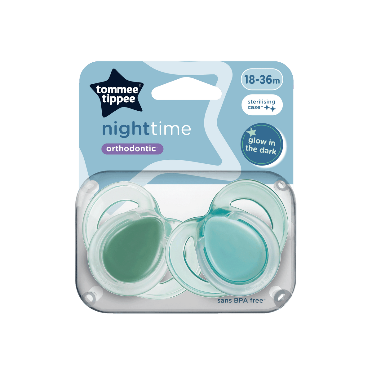 Night Time Soother 2-PK Tommee Tippee 18-36M - 433400
