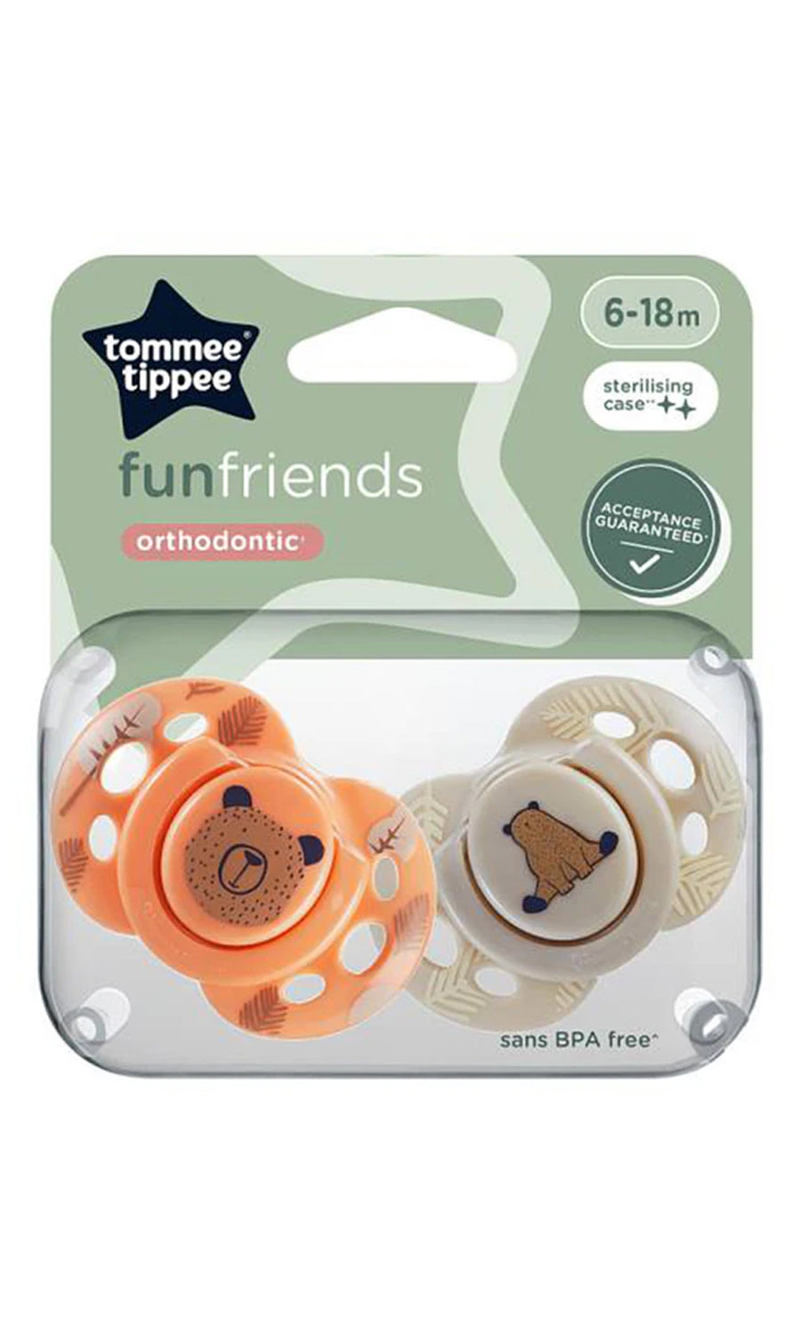 Closer to Nature Orthodontic Soothers Pack Of 2 6-18M - 433358