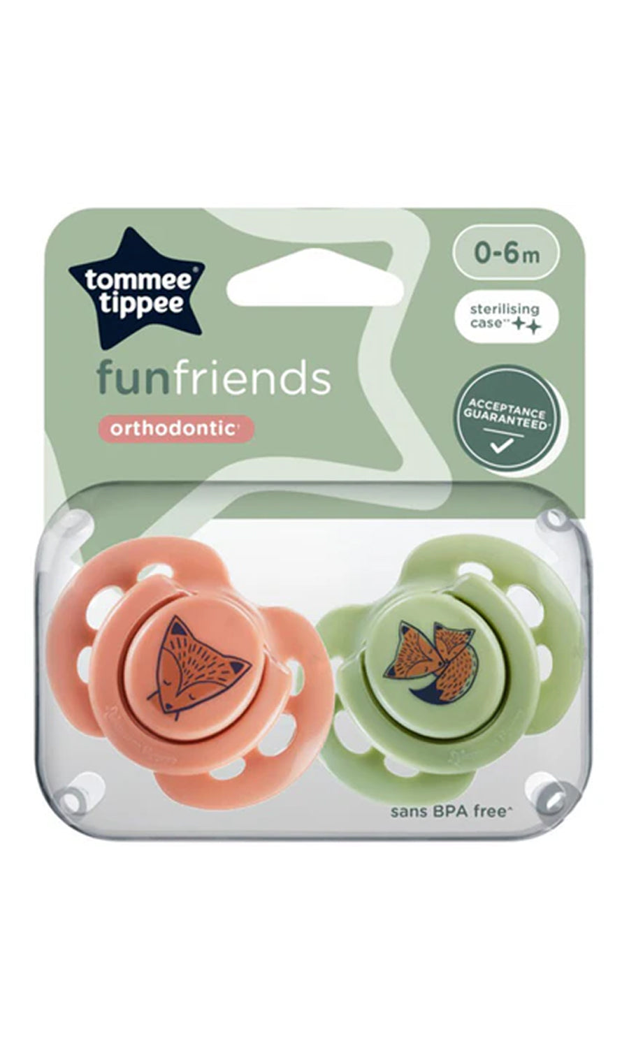 Fun Soothers Pack Of 2 0-6M - 433357