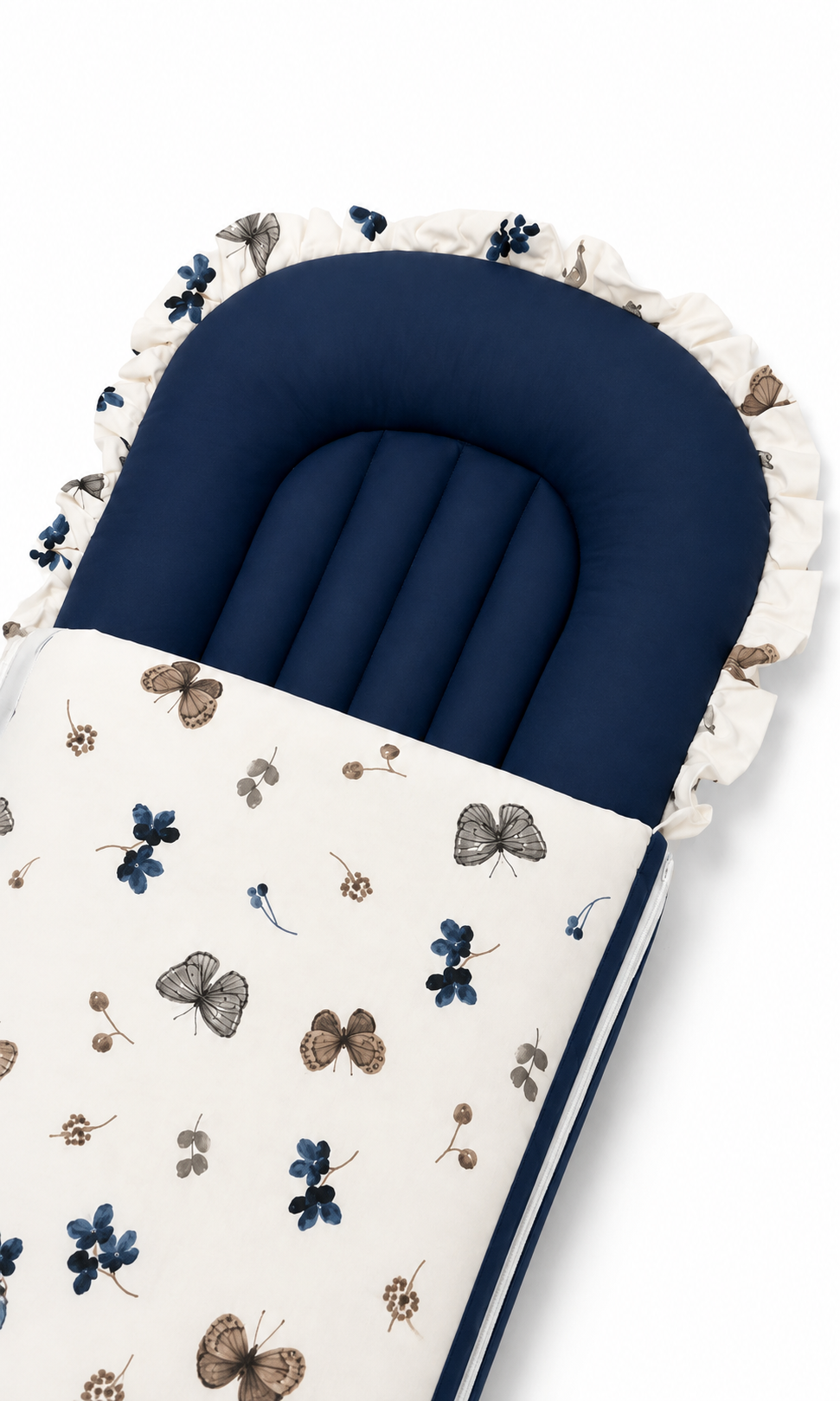 Baby Carry Nest Navy Blue Butterfly Print